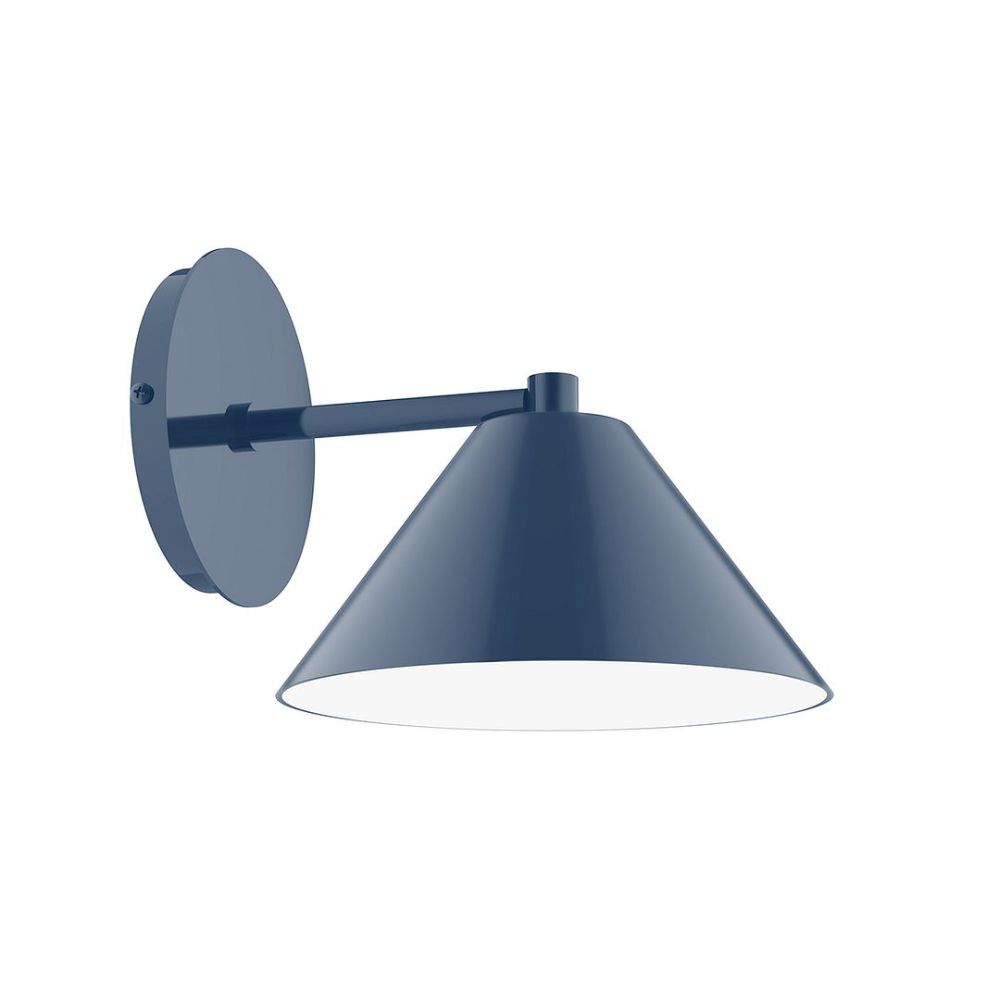 Montclair Lightworks SCK421-50 8" Axis Mini Cone Wall Sconce Navy Finish